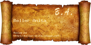 Beller Anita névjegykártya